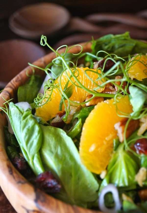 Pea tendril salad